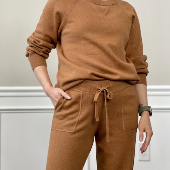 J. Crew Women's Crew Neck Sweater - Camel - Picture 2 of 6